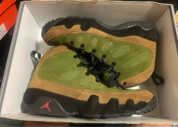Jordan Men's 9 Retro NRG Beef And Broccoli Sneakers, Brown/Green, Size 10.5