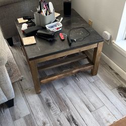 Pottery Barn Coffee Table With Marble Top. 