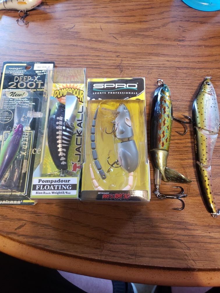 Megabass, jackall,spro, whopper plopper fishing lures