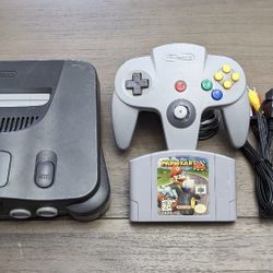 Nintendo 64 N64 With Mario Kart Game, OEM Controller, New Pin Connector, Everything Is Fully Tested And Authentic 