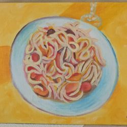 NEW Original Oil Painting On Canvas 8x10 Frutti Di Mare