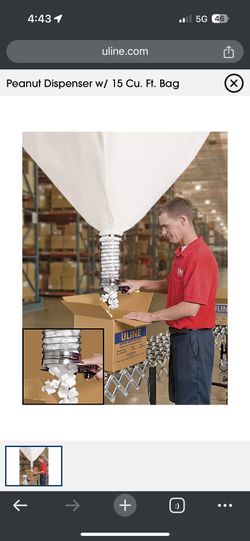 Peanut Dispenser w/ 15 Cu. Ft. Bag