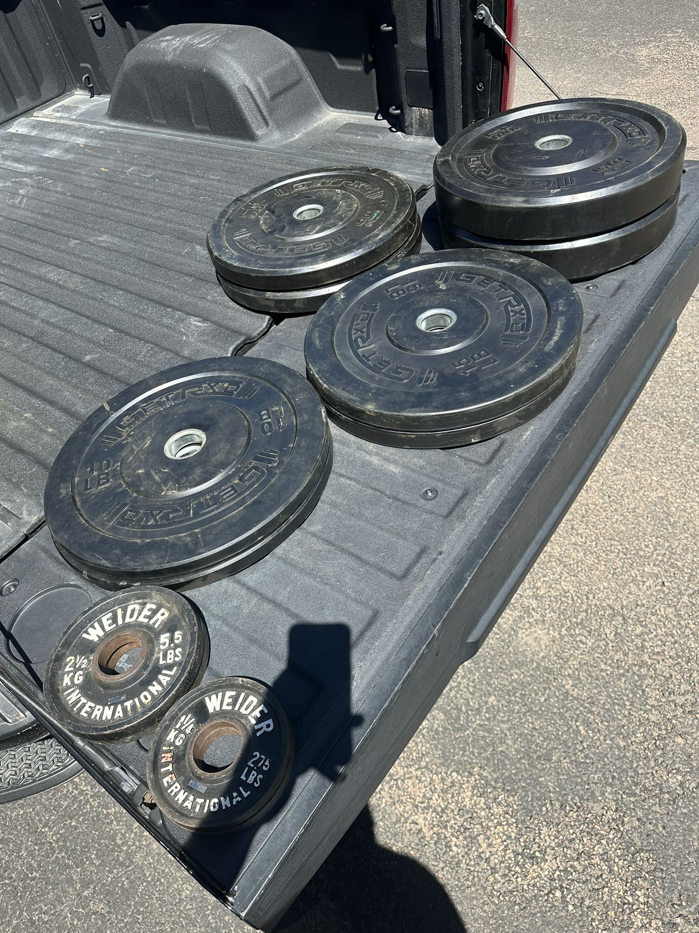 206lb Olympic rubber bumper weight set-GETRXD
