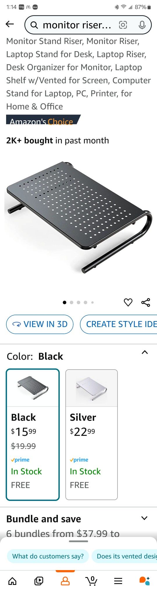 Two Monitor Stands- $ 20 Takes Both