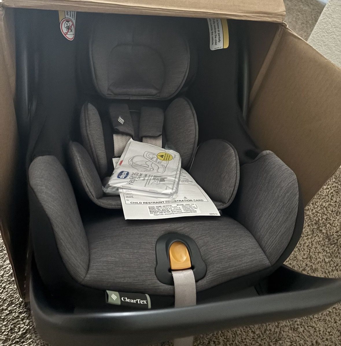 NEW! Chicco Keyfit 35 Cleartex Infant Car Seat 