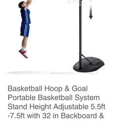 Youth Basketball Hoop And Goal System With 32” Backboard