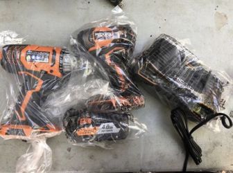 New drill and impact with 4 ah battery and fast charger