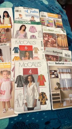 Sewing patterns for girls of all ages, women and miscellaneous