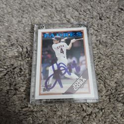 1988 Topps Baseball #91 Joey Cora Signed Autograph Rookie Card Padres