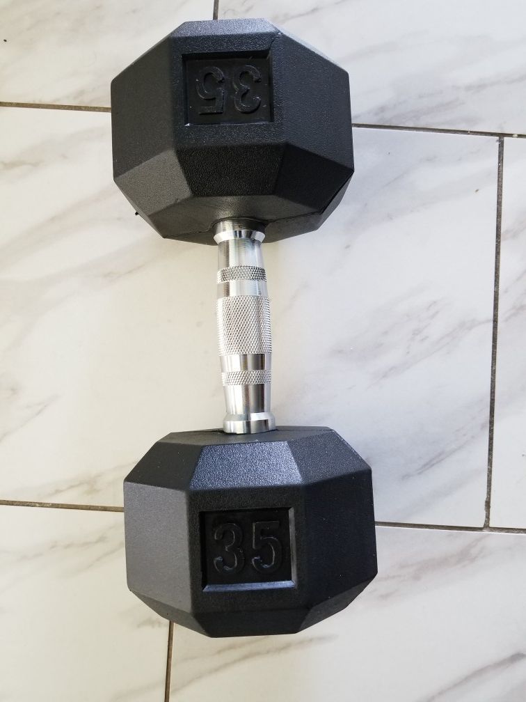 Brand new 35 lb dumbbells