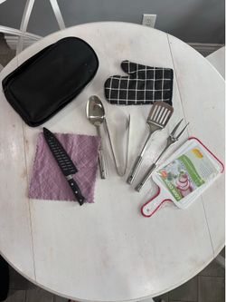 Camping BBQ Grill Utensil Set with Carrying Case – Stainless Steel