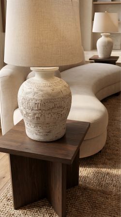 Pair Wabi sabi vintage lamps