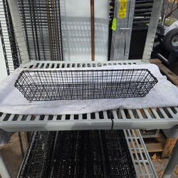 Baskets, Metal Black 21 X 4.5 X 3.5"