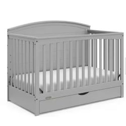 Gray Baby Crib