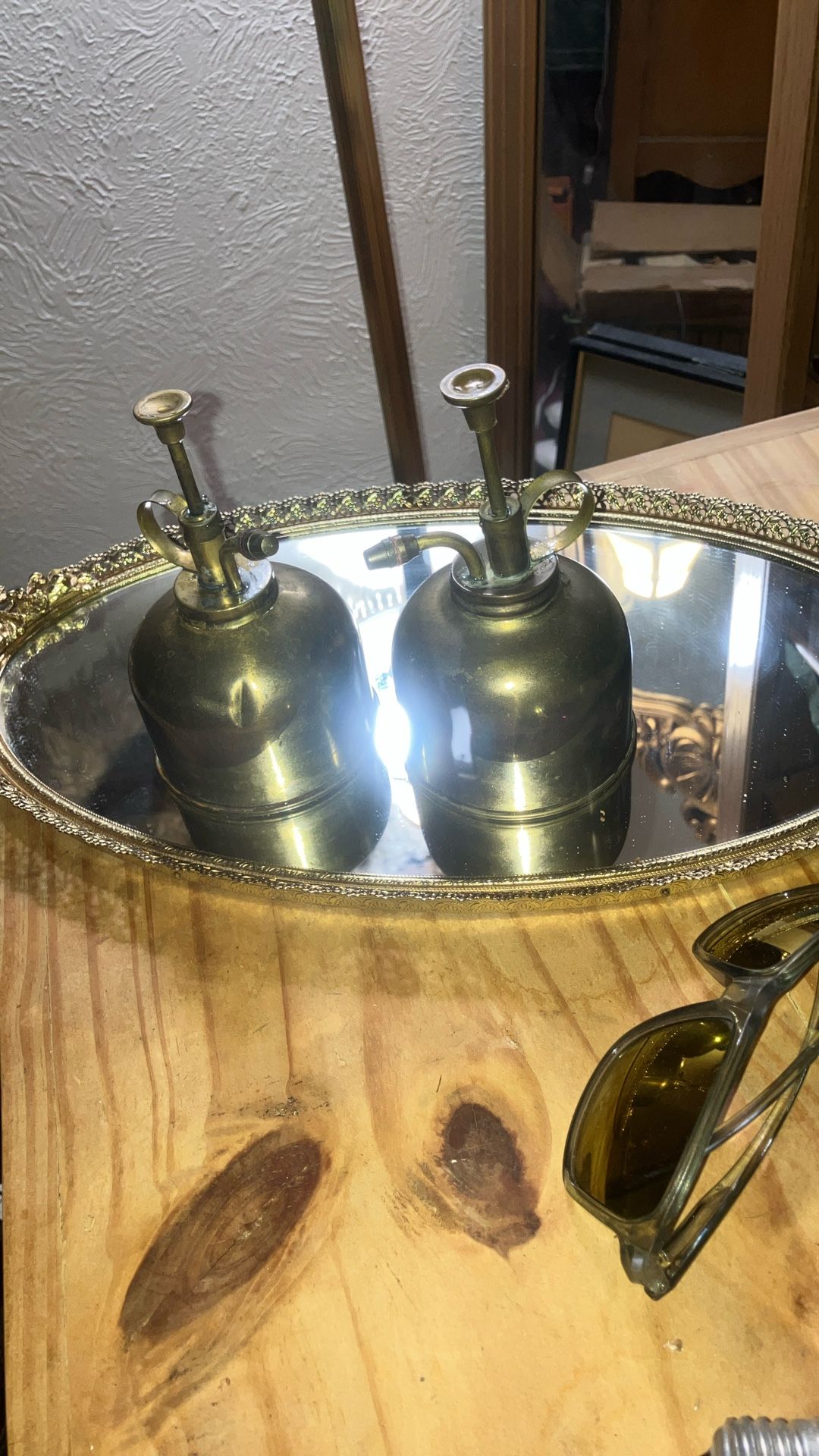 Vintage Hong Kong Brass Oil Can