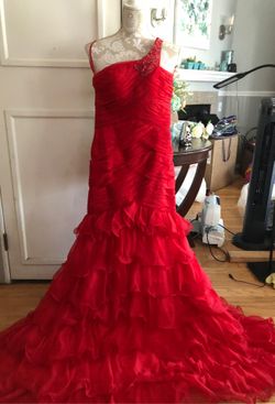 RED dress mermaid style