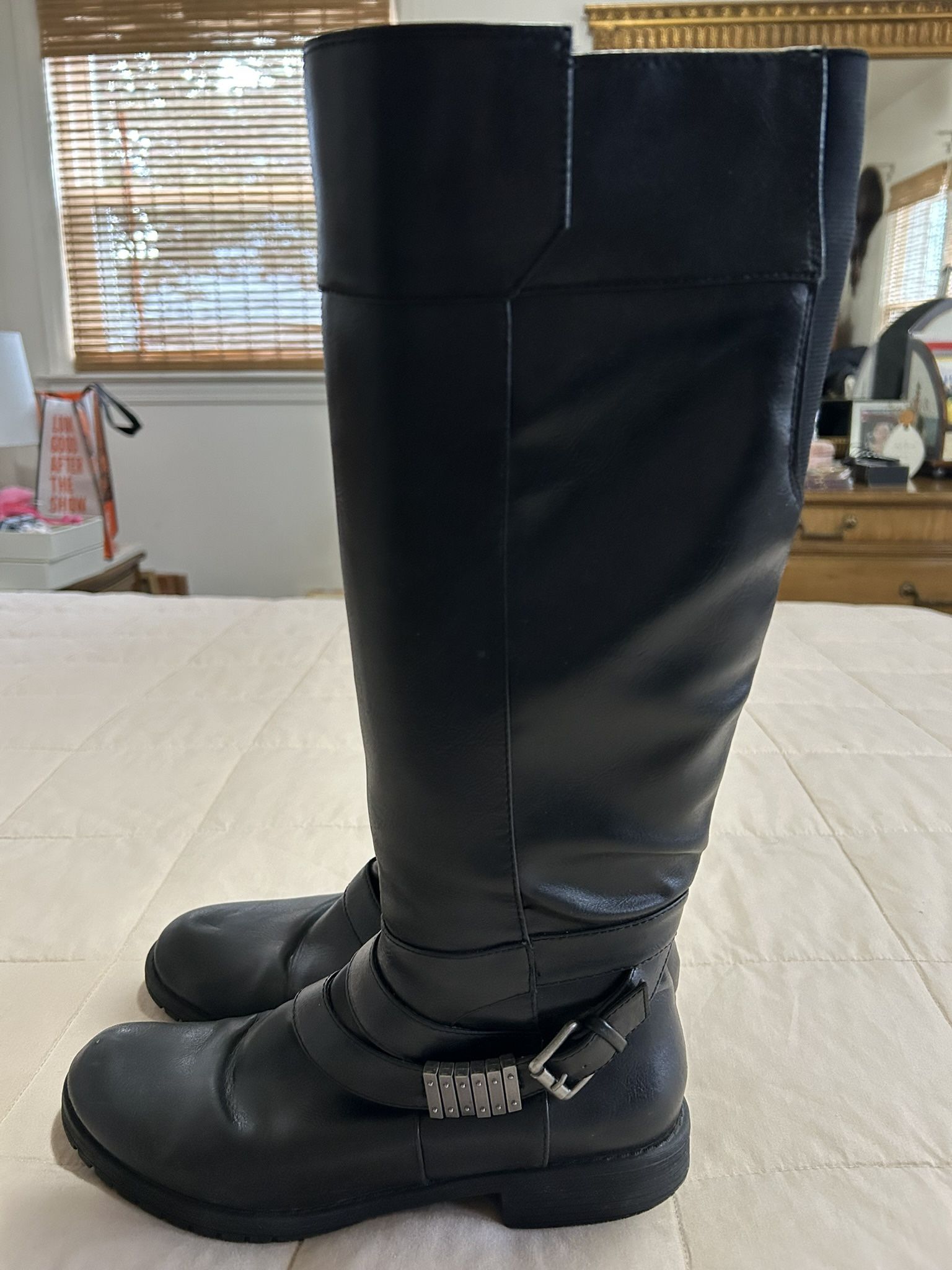 LifeStride Riding Boots/Black/Stretch Back/Size 8.5/Hardly Worn