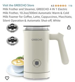 ☕【𝐀 𝐌𝐮𝐬𝐭-𝐇𝐚𝐯𝐞 𝐅𝐨𝐫 𝐂𝐨𝐟𝐟𝐞𝐞 𝐋𝐨𝐯𝐞𝐫𝐬】GREECHO 4-in-1 milk frother