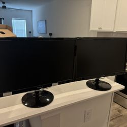 4X 24” Computer Monitors – Full HD, Stands & HDMI Included – Work From Home / Gaming / Trading Setup
