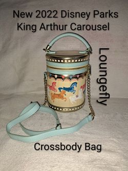 New Loungefly Disney Parks King Arthur Carrousel Crossbody Bag