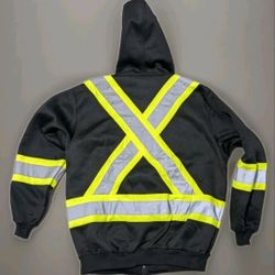 Men's  Safety X On Back Hoodie Size L