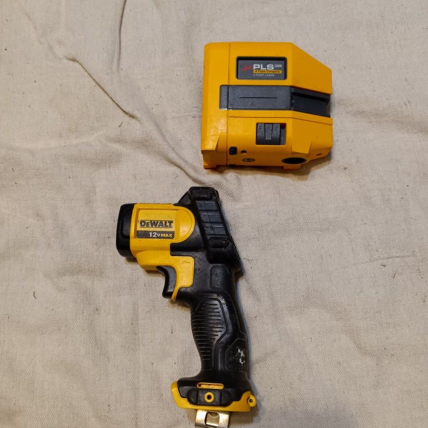DeWalt 12v Temperature Gauge--- Fluke Company 3R 3 Point Laser (RED)
