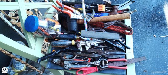 Box of older hand tools