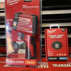 MILWAUKEE INFRARED TEM -GUN  #2267-20H AND ONE-KEY BLUETOOTH  TRACKING TAG # 48-21-2301 Read Below 