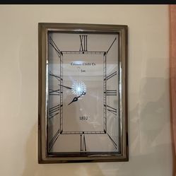 Silver Ractangle Wall Clock
