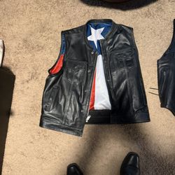 Leather Vest 2xl