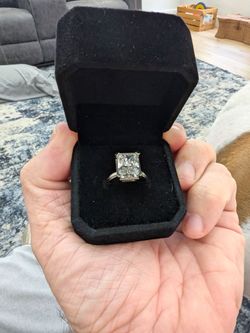 5.53 Carat Lab Grown Radiant Cut Diamond Ring