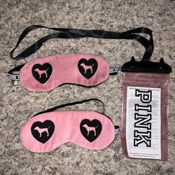 Pink Sleeping Eye Mask And Phone Case