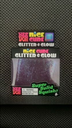 Needoh Nice Cube Glitter and Glow Purple
