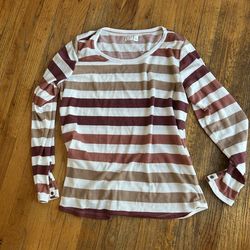 Size XL striped long sleeve top