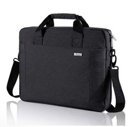Voova 17.3-17 Inch Laptop Bag, Computer Bag, MacBook Bag, Black Expandable splash-proof 17.3-inch laptop messenger bag with removable strap; fits MacB