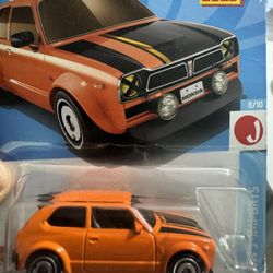 🔥 Hot Wheels '73 Honda Civic Custom Orange #117 - 2023 HW J-Imports