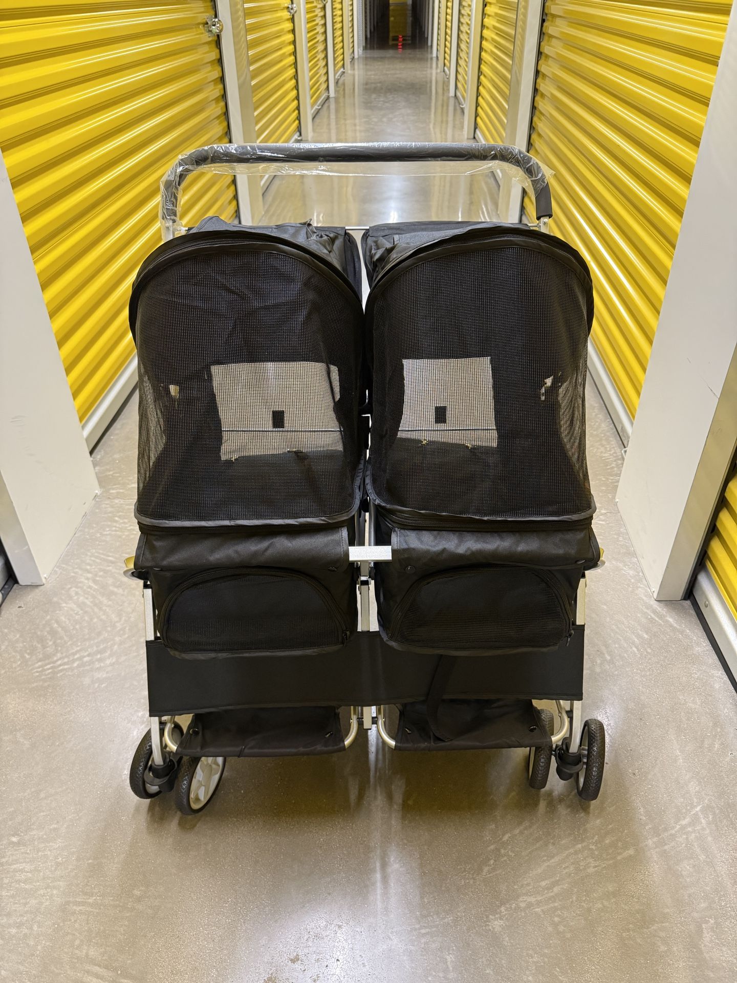 Brand New Double Pet Stroller Foldable Stroller 2 Dogs or Cats Twin Travel Cart