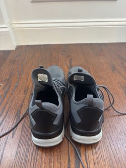 Gray and Black Low-Top Sneakers