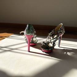 Multi Color Strappy Heels - Women’s 5.5