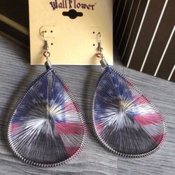 Stunning Patriotic Statement Earrings 