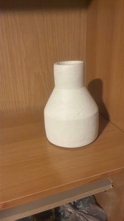 White Textured Ceramic Vase