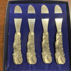 Seagull Pewter Spreader Knife Set