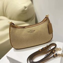 Coach straw bag
