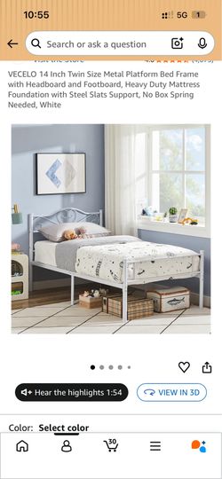 Kids Metal Twin Bed Frame