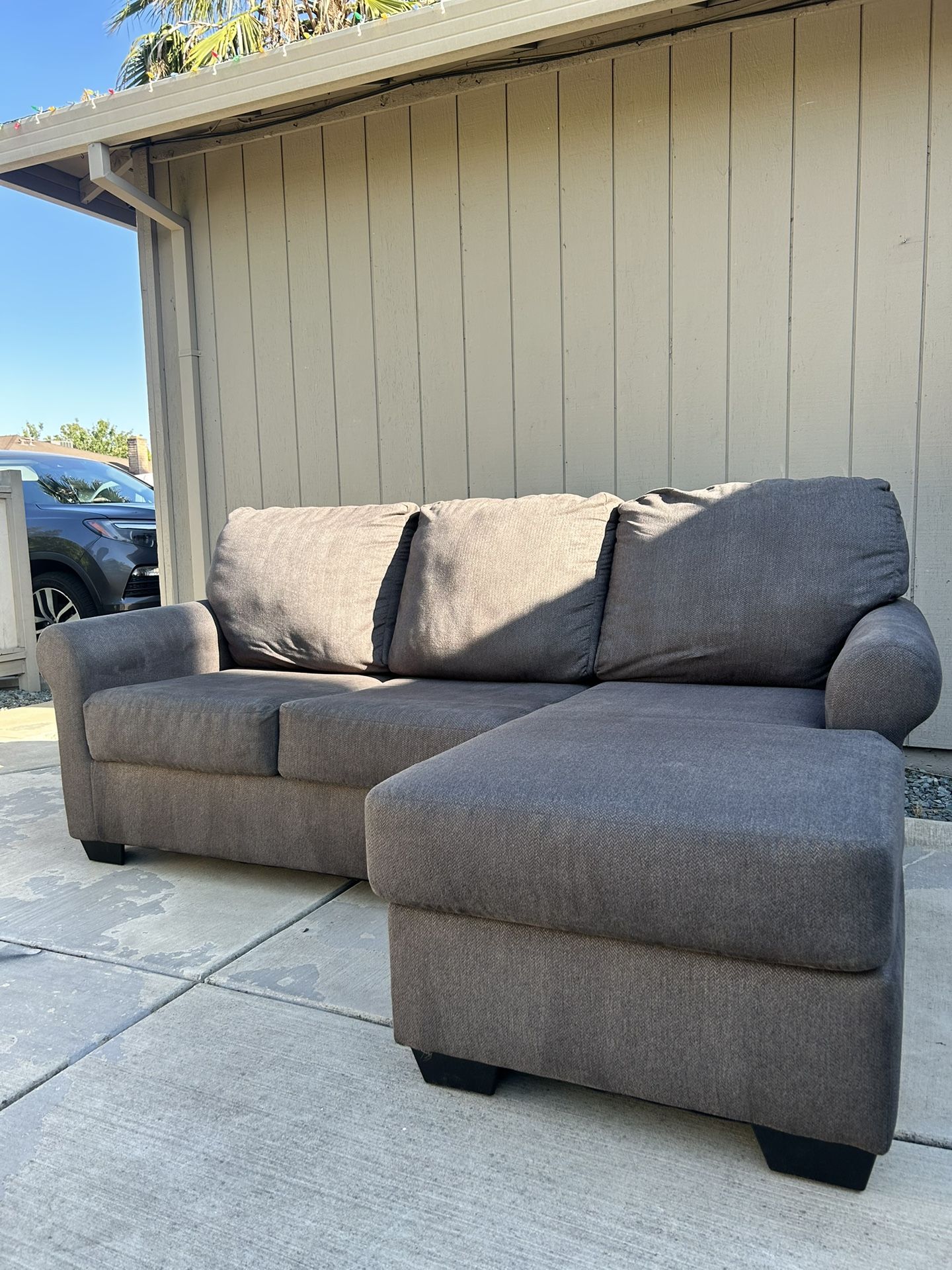 Dark Gray Sectional W/ Reversible Chaise