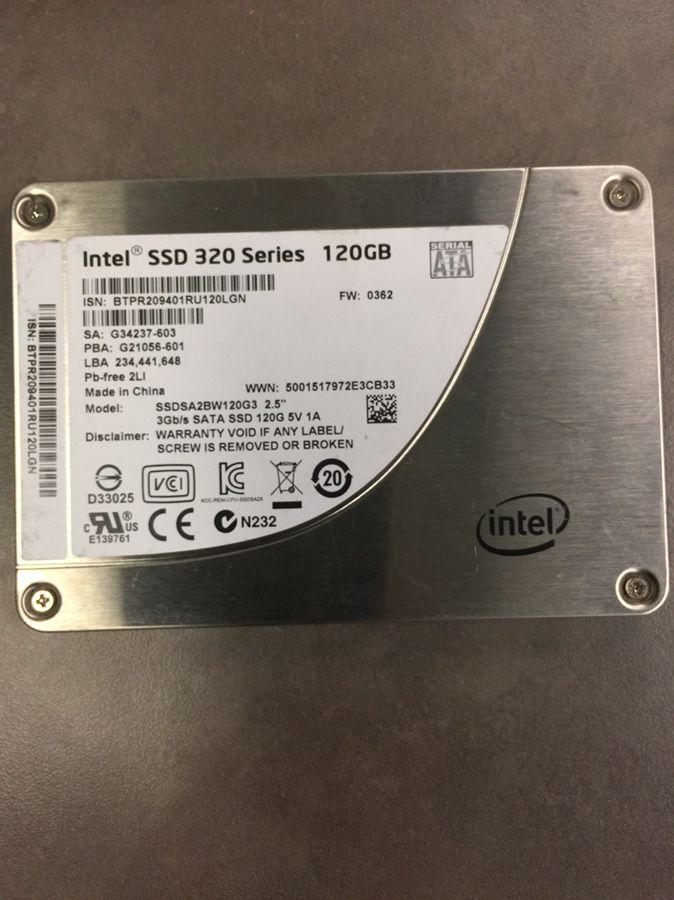 Intel 320 Series 120GB for Redmond, WA - OfferUp