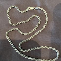 Silver Necklace Rope Italy 925