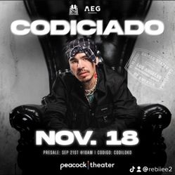 Codiciado Concert Nov 18 