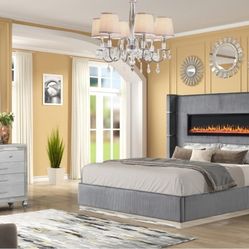 4 PC SET  1 QB+ 1 DR + 1 MR + 1 NS +  NEW IN BOX (MATTRESS AND CHEST SOLD SEPARATELY)