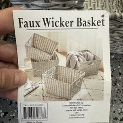Faux Wicker Baskets